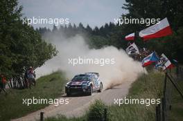 Andreas Mikkelsen (NOR) Anders Jaeger (NOR), VW Polo WRC, Volswagen Motosport 30.06-03.07.2016. World Rally Championship, Rd 7, Rally Poland, Mikolajki, Poland.