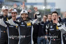 Nürburgring (GER) 24th May 2017. group picture, #19 BMW M6 GT3, Schubert Motorsport, Jens Klingmann (GER), John Edwards (USA), Tom Onslow-Cole (GBR).  #20 BMW M6 GT3, Schubert Motorsport, Kuno Wittmer (CAN).