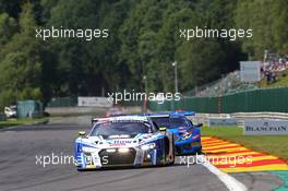 Sainteloc Racing - Christian Kelders(BEL), Marc Rostan(FRA), Fred Bouvy(BEL) - Audi R8 LMS 27-30.07.2017. Blancpain Endurance Series, Rd 7, 24 Hours of Spa, Spa Francorchamps, Belgium