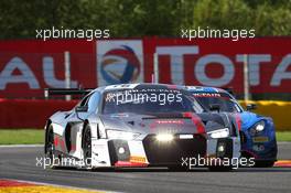 Audi Sport Team ISR - Pierre Kaffer(DEU), Frank Stippler(DEU), Kelvin van der Linde(ZAF) - Audi R8 LMS 27-30.07.2017. Blancpain Endurance Series, Rd 7, 24 Hours of Spa, Spa Francorchamps, Belgium