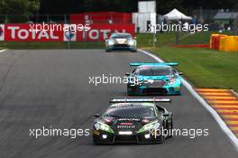 Team HB Racing - Bernard Delhez(BEL), Gilles Vannelet(FRA), Mike Stursberg(DEU), Christopher Zanella(CHE) - Lamborghini Huracan GT3 27-30.07.2017. Blancpain Endurance Series, Rd 7, 24 Hours of Spa, Spa Francorchamps, Belgium