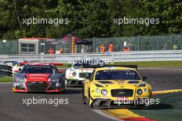 Bentley Team ABT - Christer Jons(DEU), Jordan Pepper(ZAF), Nico Verdonck(BEL) - Bentley Continental GT3 27-30.07.2017. Blancpain Endurance Series, Rd 7, 24 Hours of Spa, Spa Francorchamps, Belgium