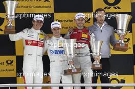 Robert Wickens (CAN) - Mercedes-AMG C 63 DTM Mercedes-AMG Motorsport Mercedes me Lucas Auer (AUT) - Mercedes-AMG C63 DTM Mercedes-AMG Motorport BWT René Rast (GER) - Audi RS 5 DTM Audi Sport Team Rosberg 20.05.2017, DTM Round 2, Lausitzring, Germany, Saturday.