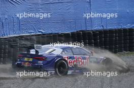 Mattias Ekstrom (SWE) Audi Sport Team Abt Sportsline, Audi A5 DTM into the gravel. 19.08.2017, DTM Round 6, Circuit Zandvoort, Netherlands, Saturday.