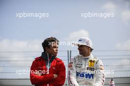 Nyck de Vries (NLD) (left) and Lucas Auer (AUT) Mercedes-AMG Team HWA, Mercedes-AMG C63 DTM (right). 20.08.2017, DTM Round 6, Circuit Zandvoort, Netherlands, Sunday.