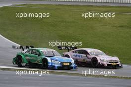 Loïc Duval (FRA) - Audi RS 5 DTM Audi Sport Team Phoenix Lucas Auer (AUT) - Mercedes-AMG C63 DTM Mercedes-AMG Motorport BWT 09.09.2017, DTM Round 7, Nürburgring, Germany, Saturday.