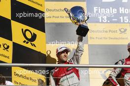 Podium: Second placed Mike Rockenfeller (GER) Audi Sport Team Phoenix, Audi RS 5 DTM. 14.10.2017, DTM Round 9, Hockenheimring, Germany,  Saturday.