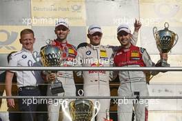 Stefan Reinhold, René Rast (GER) - Audi RS 5 DTM Audi Sport Team Rosberg Marco Wittmann (GER) - BMW M4 DTM BMW Team RMG Mike Rockenfeller (GER) - Audi RS 5 DTM Audi Sport Team Phoenix 15.10.2017, DTM Round 9, Hockenheimring, Germany, Sunday.