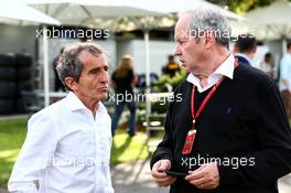 (L to R): Alain Prost (FRA) Renault Sport F1 Team Special Advisor with Jerome Stoll (FRA) Renault Sport F1 President. 24.03.2017. Formula 1 World Championship, Rd 1, Australian Grand Prix, Albert Park, Melbourne, Australia, Practice Day.