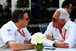 (L to R): Zak Brown (USA) McLaren Executive Director with Lawrence Stroll (CDN) Businessman. 24.03.2017. Formula 1 World Championship, Rd 1, Australian Grand Prix, Albert Park, Melbourne, Australia, Practice Day.