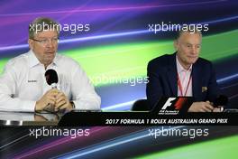 Ross Brawn (GB), Liberty Media and Sean Bratches, Managing Director, Commercial Operations, Formula 1 24.03.2017. Formula 1 World Championship, Rd 1, Australian Grand Prix, Albert Park, Melbourne, Australia, Practice Day.