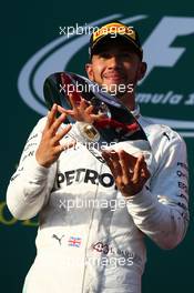 2nd place Lewis Hamilton (GBR) Mercedes AMG F1. 26.03.2017. Formula 1 World Championship, Rd 1, Australian Grand Prix, Albert Park, Melbourne, Australia, Race Day.