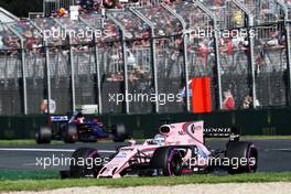 Sergio Perez (MEX) Sahara Force India F1 VJM10. 26.03.2017. Formula 1 World Championship, Rd 1, Australian Grand Prix, Albert Park, Melbourne, Australia, Race Day.