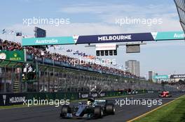 Lewis Hamilton (GBR) Mercedes AMG F1 W08. 26.03.2017. Formula 1 World Championship, Rd 1, Australian Grand Prix, Albert Park, Melbourne, Australia, Race Day.