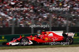 Kimi Raikkonen (FIN) Ferrari SF70H. 26.03.2017. Formula 1 World Championship, Rd 1, Australian Grand Prix, Albert Park, Melbourne, Australia, Race Day.