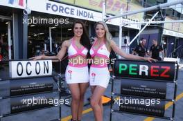 Sahara Force India F1 Team - W66 girls. 25.03.2017. Formula 1 World Championship, Rd 1, Australian Grand Prix, Albert Park, Melbourne, Australia, Qualifying Day.
