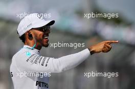 Lewis Hamilton (GBR) Mercedes AMG F1 on the drivers parade. 26.03.2017. Formula 1 World Championship, Rd 1, Australian Grand Prix, Albert Park, Melbourne, Australia, Race Day.