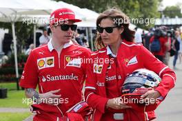 (L to R): Kimi Raikkonen (FIN) Ferrari with Stefania Bocchi (ITA) Ferrari Press Officer. 23.03.2017. Formula 1 World Championship, Rd 1, Australian Grand Prix, Albert Park, Melbourne, Australia, Preparation Day.