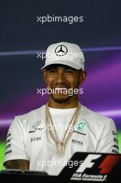 Lewis Hamilton (GBR) Mercedes AMG F1 in the FIA Press Conference. 23.03.2017. Formula 1 World Championship, Rd 1, Australian Grand Prix, Albert Park, Melbourne, Australia, Preparation Day.