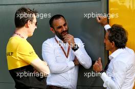 Cyril Abiteboul (FRA) Renault Sport F1 Managing Director (Centre) with Alain Prost (FRA) Renault Sport F1 Team Special Advisor (Right). 23.03.2017. Formula 1 World Championship, Rd 1, Australian Grand Prix, Albert Park, Melbourne, Australia, Preparation Day.