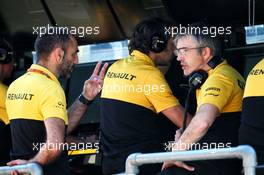 (L to R): Cyril Abiteboul (FRA) Renault Sport F1 Managing Director with Nick Chester (GBR) Renault Sport F1 Team Chassis Technical Director. 07.07.2017. Formula 1 World Championship, Rd 9, Austrian Grand Prix, Spielberg, Austria, Practice Day.