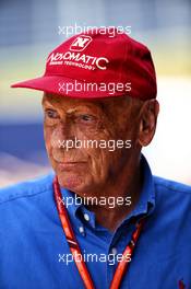 Niki Lauda (AUT) Mercedes Non-Executive Chairman. 08.07.2017. Formula 1 World Championship, Rd 9, Austrian Grand Prix, Spielberg, Austria, Qualifying Day.