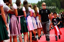 Valtteri Bottas (FIN) Mercedes AMG F1 on the drivers parade. 09.07.2017. Formula 1 World Championship, Rd 9, Austrian Grand Prix, Spielberg, Austria, Race Day.