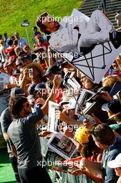 Fernando Alonso (ESP) McLaren with a cardboard cutout of himself. 06.07.2017. Formula 1 World Championship, Rd 9, Austrian Grand Prix, Spielberg, Austria, Preparation Day.