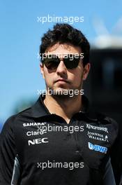 Sergio Perez (MEX) Sahara Force India F1. 06.07.2017. Formula 1 World Championship, Rd 9, Austrian Grand Prix, Spielberg, Austria, Preparation Day.