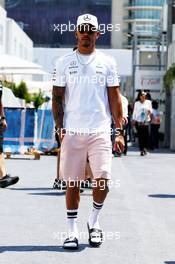 Lewis Hamilton (GBR) Mercedes AMG F1. 23.06.2017. Formula 1 World Championship, Rd 8, Azerbaijan Grand Prix, Baku Street Circuit, Azerbaijan, Practice Day.