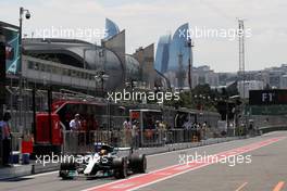 Lewis Hamilton (GBR) Mercedes AMG F1 W08. 23.06.2017. Formula 1 World Championship, Rd 8, Azerbaijan Grand Prix, Baku Street Circuit, Azerbaijan, Practice Day.