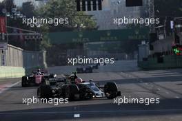 Kevin Magnussen (DEN) Haas VF-17. 25.06.2017. Formula 1 World Championship, Rd 8, Azerbaijan Grand Prix, Baku Street Circuit, Azerbaijan, Race Day.