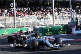 Lewis Hamilton (GBR) Mercedes AMG F1 W08. 25.06.2017. Formula 1 World Championship, Rd 8, Azerbaijan Grand Prix, Baku Street Circuit, Azerbaijan, Race Day.