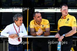 (L to R): Alain Prost (FRA) Renault Sport F1 Team Special Advisor with Cyril Abiteboul (FRA) Renault Sport F1 Managing Director. 24.06.2017. Formula 1 World Championship, Rd 8, Azerbaijan Grand Prix, Baku Street Circuit, Azerbaijan, Qualifying Day.