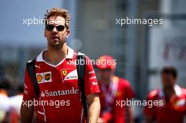 Sebastian Vettel (GER) Ferrari. 24.06.2017. Formula 1 World Championship, Rd 8, Azerbaijan Grand Prix, Baku Street Circuit, Azerbaijan, Qualifying Day.
