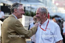 (L to R): Sean Bratches (USA) Formula 1 Managing Director, Commercial Operations with Dr Helmut Marko (AUT) Red Bull Motorsport Consultant. 24.06.2017. Formula 1 World Championship, Rd 8, Azerbaijan Grand Prix, Baku Street Circuit, Azerbaijan, Qualifying Day.