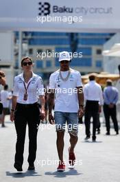 Lewis Hamilton (GBR) Mercedes AMG F1. 25.06.2017. Formula 1 World Championship, Rd 8, Azerbaijan Grand Prix, Baku Street Circuit, Azerbaijan, Race Day.