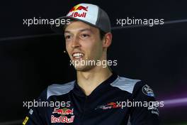 Daniil Kvyat (RUS) Scuderia Toro Rosso in the FIA Press Conference. 22.06.2017. Formula 1 World Championship, Rd 8, Azerbaijan Grand Prix, Baku Street Circuit, Azerbaijan, Preparation Day.