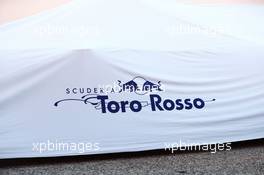 The Scuderia Toro Rosso STR12 under wraps. 26.02.2017. Formula One Testing, Preparations, Barcelona, Spain. Sunday.