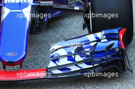 Scuderia Toro Rosso STR12 front wing detail. 26.02.2017. Formula One Testing, Preparations, Barcelona, Spain. Sunday.