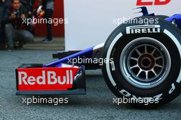 Scuderia Toro Rosso STR12 front wing. 26.02.2017. Formula One Testing, Preparations, Barcelona, Spain. Sunday.