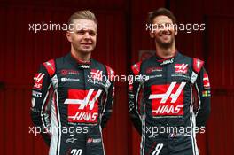 (L to R): Kevin Magnussen (DEN) Haas F1 Team with team mate Romain Grosjean (FRA) Haas F1 Team. 27.02.2017. Formula One Testing, Day One, Barcelona, Spain. Monday.