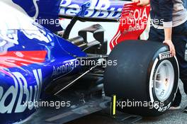 Scuderia Toro Rosso STR12 rear suspension detail. 26.02.2017. Formula One Testing, Preparations, Barcelona, Spain. Sunday.