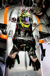 Sergio Perez (MEX) Sahara Force India F1 VJM10. 27.02.2017. Formula One Testing, Day One, Barcelona, Spain. Monday.