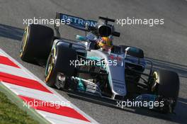 Lewis Hamilton (GBR) Mercedes AMG F1 W08. 27.02.2017. Formula One Testing, Day One, Barcelona, Spain. Monday.