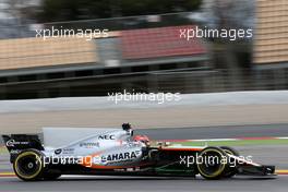Esteban Ocon (FRA) Force India F1  28.02.2017. Formula One Testing, Day Two, Barcelona, Spain. Tuesday.