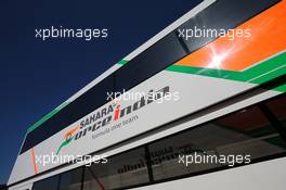 Sahara Force India F1 Team truck in the paddock. 01.03.2017. Formula One Testing, Day Three, Barcelona, Spain. Wednesday.