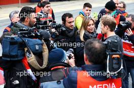 Nico Rosberg (GER) with the media. 01.03.2017. Formula One Testing, Day Three, Barcelona, Spain. Wednesday.