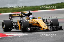 Jolyon Palmer (GBR) Renault Sport F1 Team RS17 running sensor equipment. 01.03.2017. Formula One Testing, Day Three, Barcelona, Spain. Wednesday.