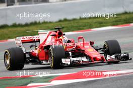 Sebastian Vettel (GER) Ferrari SF70H. 01.03.2017. Formula One Testing, Day Three, Barcelona, Spain. Wednesday.